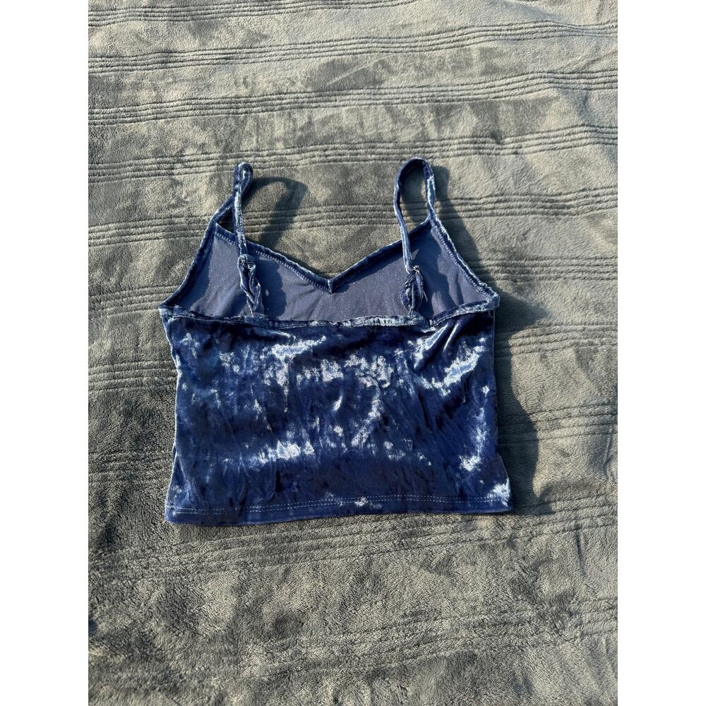 Forever 21 Blue Velvet Crop Top Tank Women's Small - Picture 5 of 10